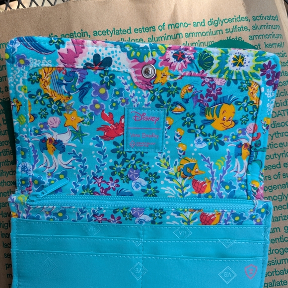 Vera Bradley Disney Wallet Ariel Floral Little Mermaid - Picture 2 of 4